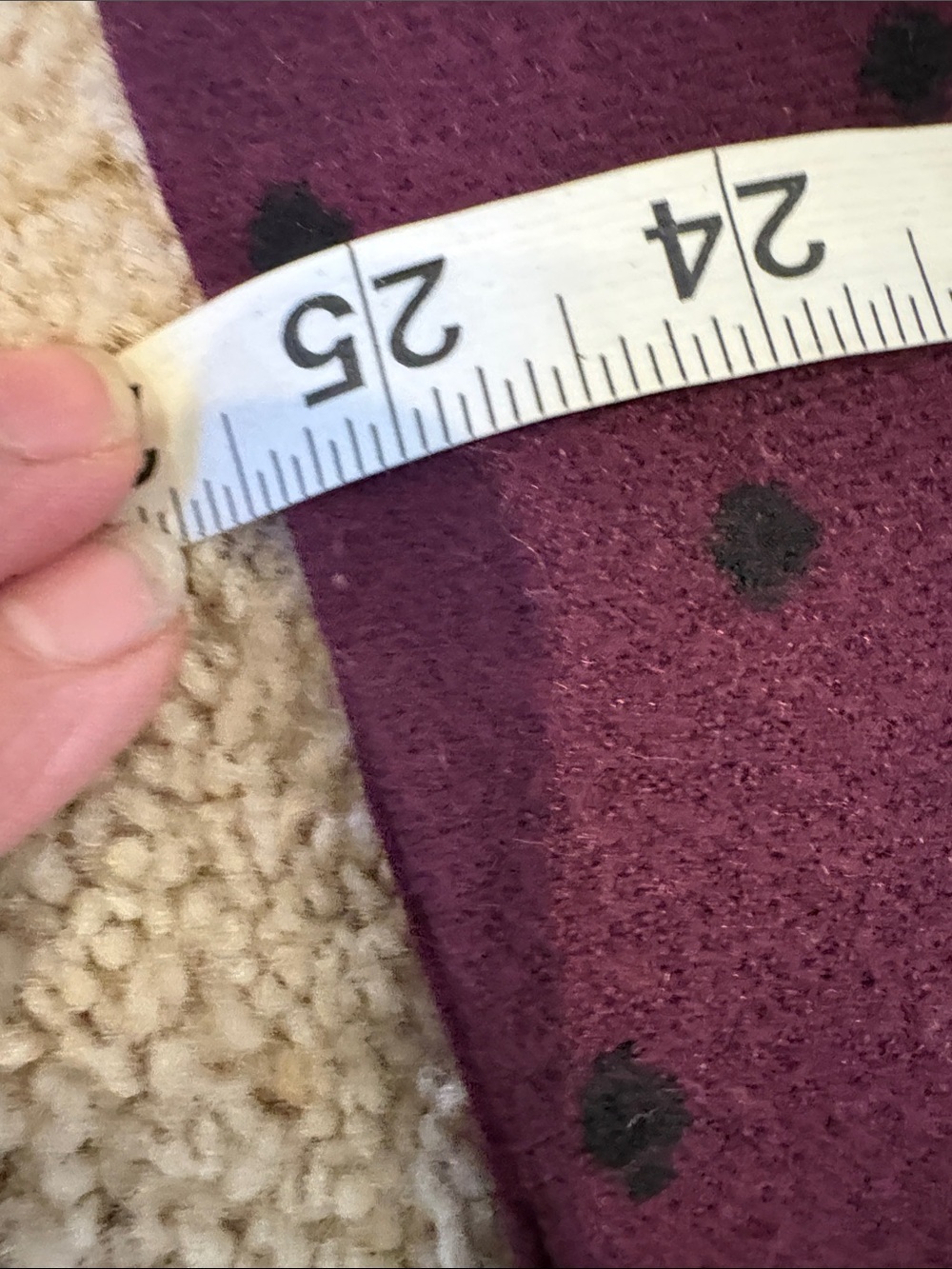 Cynthia Rowley Plum Crewneck Sweater with Black Polka Dots 1x - Picture 8 of 8